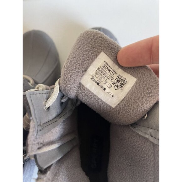 Sperry Women's Saltwater Nylon Snow  Gray Rubber Ankle Boots Women's US Size 9 G - Picture 7 of 8